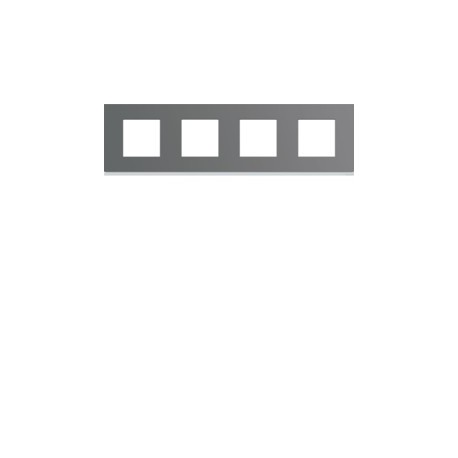 Plaque plastique 4P H71 taupe - APPAREILLAGE MURAL GALLERY HAGER WXP0914