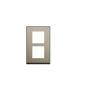 Plaque 2P V57 placage bronze - APPAREILLAGE MURAL GALLERY HAGER WXP2222