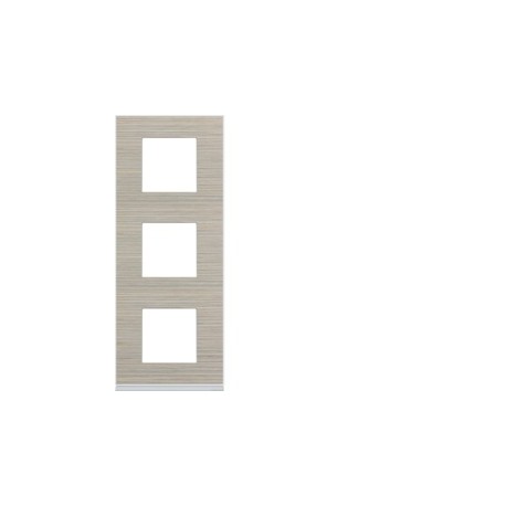Plaque 3P V71 latté - APPAREILLAGE MURAL GALLERY HAGER WXP2543