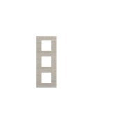 Plaque 3P V71 latté - APPAREILLAGE MURAL GALLERY HAGER WXP2543