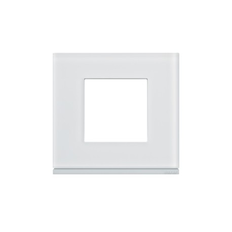 Plaque 1P moon glass - APPAREILLAGE MURAL GALLERY HAGER WXP4002