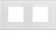 Plaque 2P H71 moon glass - APPAREILLAGE MURAL GALLERY HAGER WXP4012