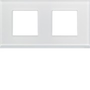 Plaque 2P H71 moon glass - APPAREILLAGE MURAL GALLERY HAGER WXP4012