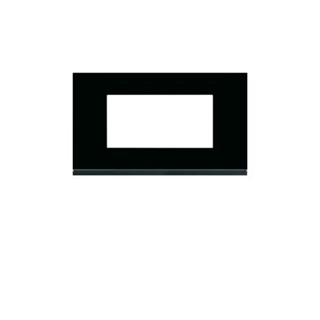 Plaque 4M E57 midnight glass - APPAREILLAGE MURAL GALLERY HAGER WXP4134