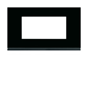 Plaque 4M E57 midnight glass - APPAREILLAGE MURAL GALLERY HAGER WXP4134