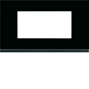 Plaque 4M E57 midnight glass - APPAREILLAGE MURAL GALLERY HAGER WXP4134