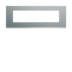 Plaque 8M E71 bright inox - APPAREILLAGE MURAL GALLERY HAGER WXP4208
