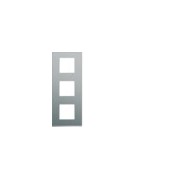 Plaque 3P V71 bright inox - APPAREILLAGE MURAL GALLERY HAGER WXP4243