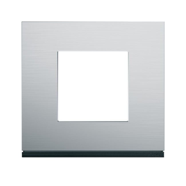 Plaque 1P natural alu - APPAREILLAGE MURAL GALLERY HAGER WXP4302