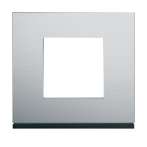 Plaque 1P natural alu - APPAREILLAGE MURAL GALLERY HAGER WXP4302