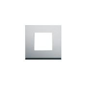 Plaque 1P natural alu - APPAREILLAGE MURAL GALLERY HAGER WXP4302