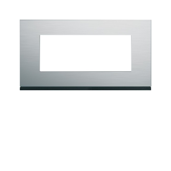 Plaque 5M E71 natural alu - APPAREILLAGE MURAL GALLERY HAGER WXP4305