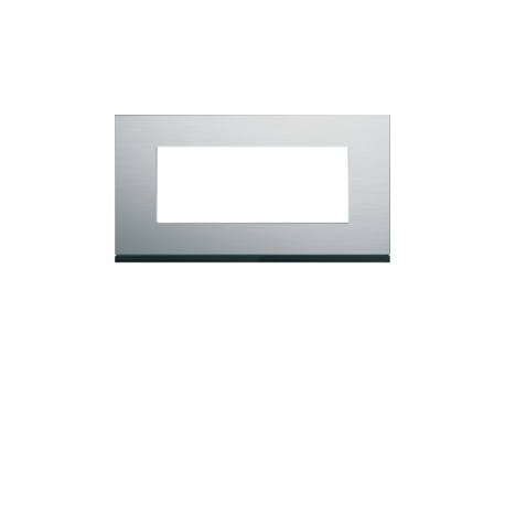 Plaque 5M E71 natural alu - APPAREILLAGE MURAL GALLERY HAGER WXP4305