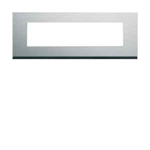 Plaque 8M E71 natural alu - APPAREILLAGE MURAL GALLERY HAGER WXP4308