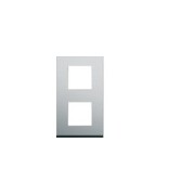 Plaque 2P V71 natural alu - APPAREILLAGE MURAL GALLERY HAGER WXP4342