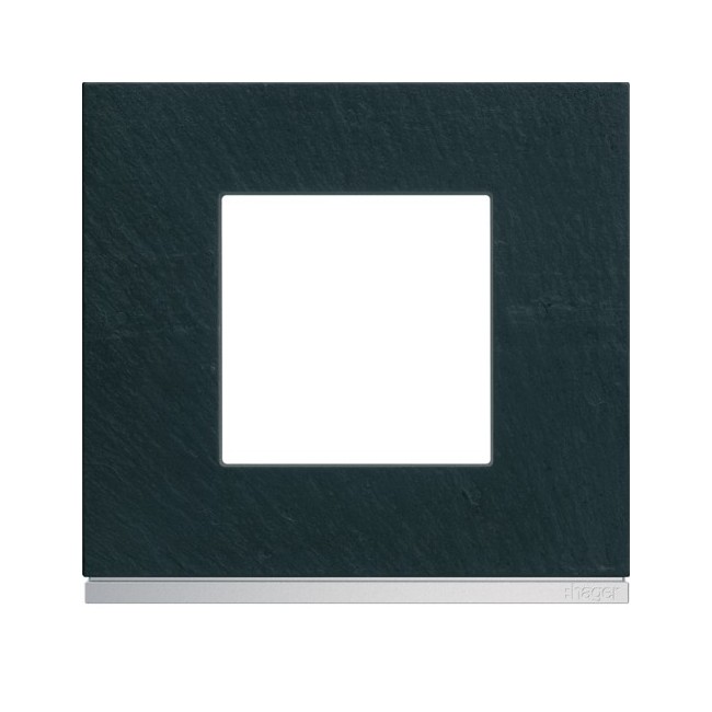 Plaque 1P dark rock - APPAREILLAGE MURAL GALLERY HAGER WXP4402