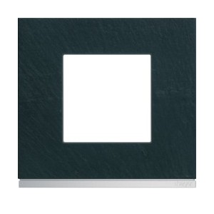 Plaque 1P dark rock - APPAREILLAGE MURAL GALLERY HAGER WXP4402