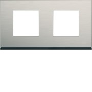 Plaque 2P H71 antique alu - APPAREILLAGE MURAL GALLERY HAGER WXP4512