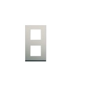 Plaque 2P V71 antique alu - APPAREILLAGE MURAL GALLERY HAGER WXP4542