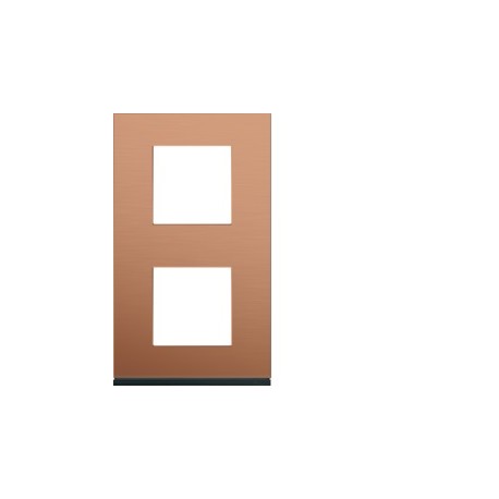 Plaque 2P V71 copper alu - APPAREILLAGE MURAL GALLERY HAGER WXP4642