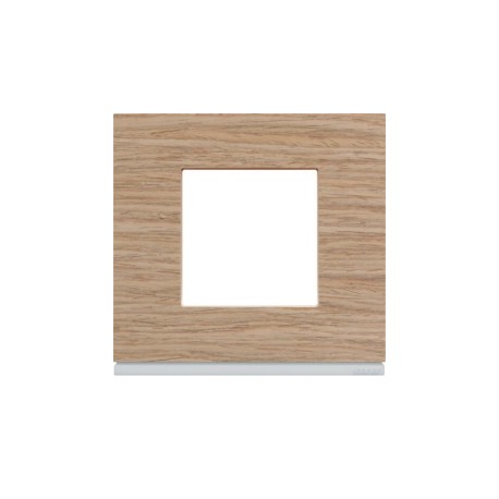 Plaque 1P oak wood - APPAREILLAGE MURAL GALLERY HAGER WXP4702