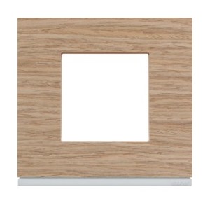 Plaque 1P oak wood - APPAREILLAGE MURAL GALLERY HAGER WXP4702