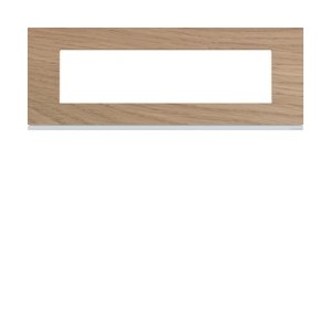 Plaque 8M E71 oak wood - APPAREILLAGE MURAL GALLERY HAGER WXP4708