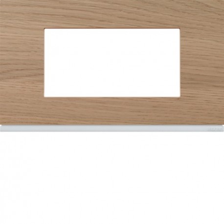 Plaque 4M E57 oak wood - APPAREILLAGE MURAL GALLERY HAGER WXP4734