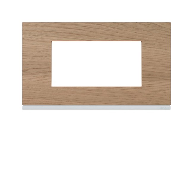 Plaque 4M E57 oak wood - APPAREILLAGE MURAL GALLERY HAGER WXP4734