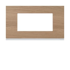 Plaque 4M E57 oak wood - APPAREILLAGE MURAL GALLERY HAGER WXP4734