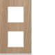Plaque 2P V71 oak wood - APPAREILLAGE MURAL GALLERY HAGER WXP4742