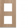 Plaque 2P V71 oak wood - APPAREILLAGE MURAL GALLERY HAGER WXP4742