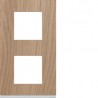 Plaque 2P V71 oak wood - APPAREILLAGE MURAL GALLERY HAGER WXP4742