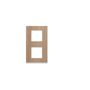 Plaque 2P V71 oak wood - APPAREILLAGE MURAL GALLERY HAGER WXP4742