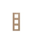 Plaque 3P V71 oak wood - APPAREILLAGE MURAL GALLERY HAGER WXP4743