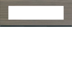 Plaque 8M E71 grey wood - APPAREILLAGE MURAL GALLERY HAGER WXP4808