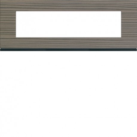 Plaque 8M E71 grey wood - APPAREILLAGE MURAL GALLERY HAGER WXP4808