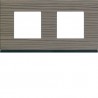 Plaque 2P H71 grey wood - APPAREILLAGE MURAL GALLERY HAGER WXP4812