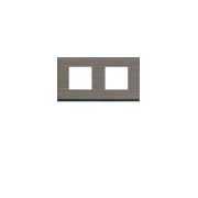 Plaque 2P H71 grey wood - APPAREILLAGE MURAL GALLERY HAGER WXP4812