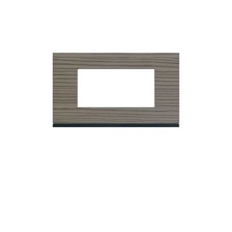 Plaque 4M E57 grey wood - APPAREILLAGE MURAL GALLERY HAGER WXP4834