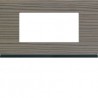 Plaque 4M E57 grey wood - APPAREILLAGE MURAL GALLERY HAGER WXP4834