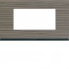Plaque 4M E57 grey wood - APPAREILLAGE MURAL GALLERY HAGER WXP4834