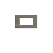 Plaque 4M E57 grey wood - APPAREILLAGE MURAL GALLERY HAGER WXP4834