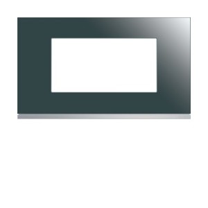 Plaque 4M E57 mirror glass - APPAREILLAGE MURAL GALLERY HAGER WXP5034