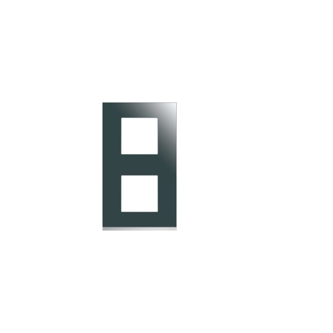 Plaque 2P V71 mirror glass - APPAREILLAGE MURAL GALLERY HAGER WXP5042