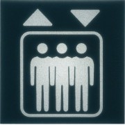 Etiquette voyant 2M ascenceur - APPAREILLAGE MURAL GALLERY HAGER WXA603