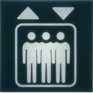 Etiquette voyant 2M ascenceur - APPAREILLAGE MURAL GALLERY HAGER WXA603