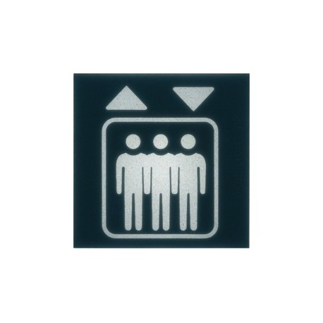 Etiquette voyant 2M ascenceur - APPAREILLAGE MURAL GALLERY HAGER WXA603