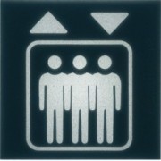 Etiquette voyant 2M ascenceur - APPAREILLAGE MURAL GALLERY HAGER WXA603