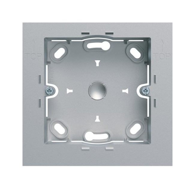 Boite saillie simple titane - APPAREILLAGE MURAL GALLERY HAGER WXA681T